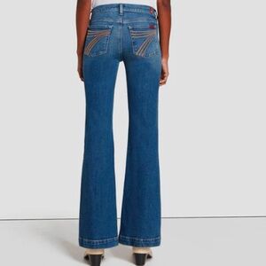 7 For All Mankind Dojo Blue Flare Jeans